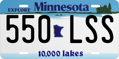 MN license plate 550LSS