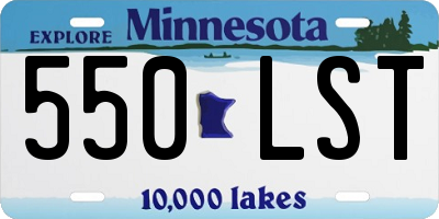 MN license plate 550LST