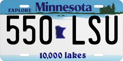 MN license plate 550LSU