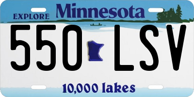 MN license plate 550LSV
