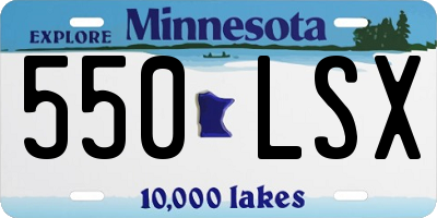 MN license plate 550LSX