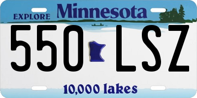 MN license plate 550LSZ
