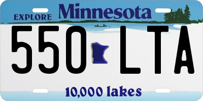 MN license plate 550LTA