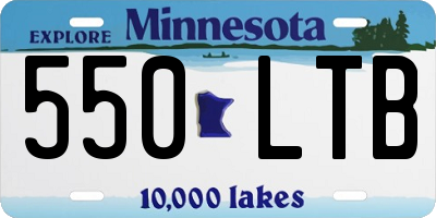 MN license plate 550LTB