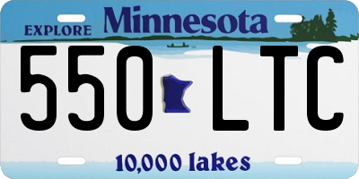 MN license plate 550LTC