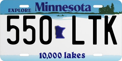 MN license plate 550LTK