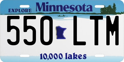 MN license plate 550LTM
