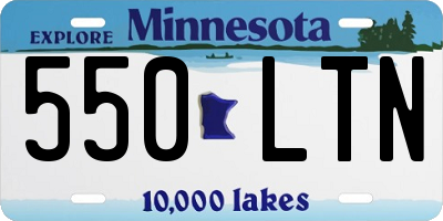 MN license plate 550LTN