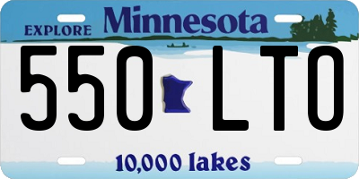 MN license plate 550LTO