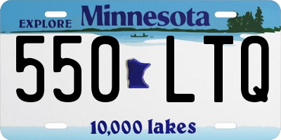 MN license plate 550LTQ