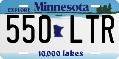 MN license plate 550LTR