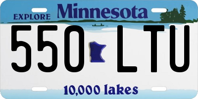 MN license plate 550LTU