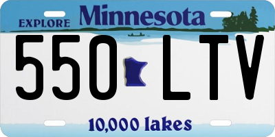 MN license plate 550LTV