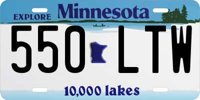 MN license plate 550LTW