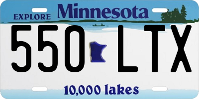 MN license plate 550LTX
