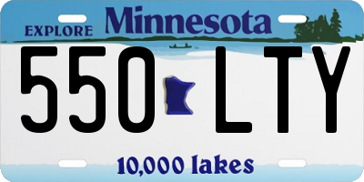MN license plate 550LTY