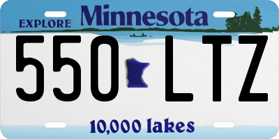 MN license plate 550LTZ