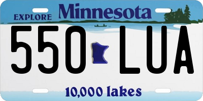 MN license plate 550LUA