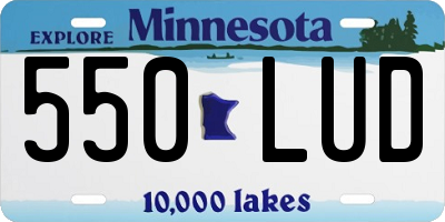 MN license plate 550LUD