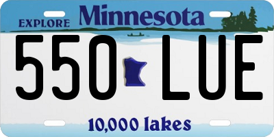 MN license plate 550LUE