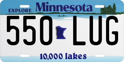 MN license plate 550LUG