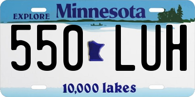 MN license plate 550LUH
