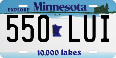 MN license plate 550LUI