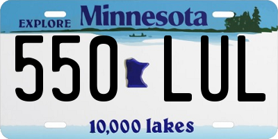 MN license plate 550LUL