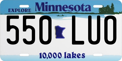 MN license plate 550LUO
