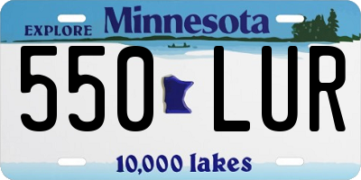 MN license plate 550LUR