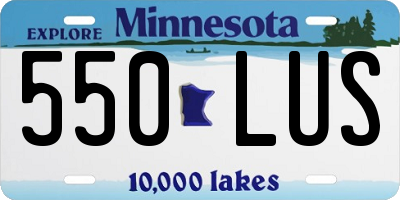 MN license plate 550LUS