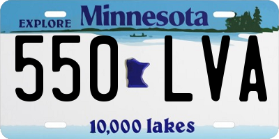 MN license plate 550LVA