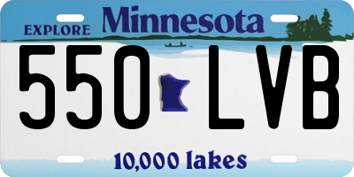 MN license plate 550LVB