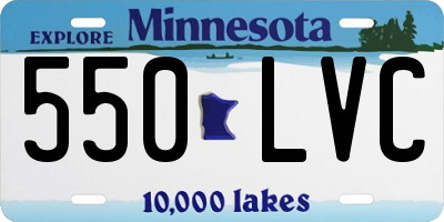MN license plate 550LVC