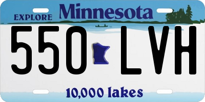 MN license plate 550LVH