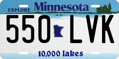 MN license plate 550LVK