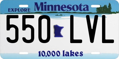 MN license plate 550LVL