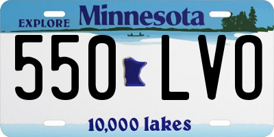 MN license plate 550LVO