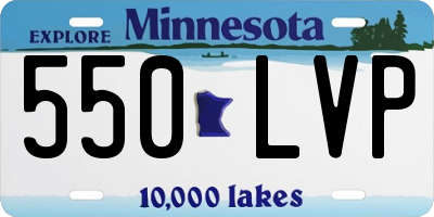 MN license plate 550LVP