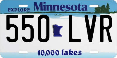 MN license plate 550LVR