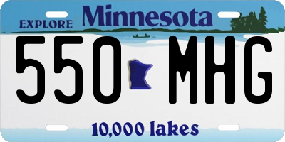 MN license plate 550MHG