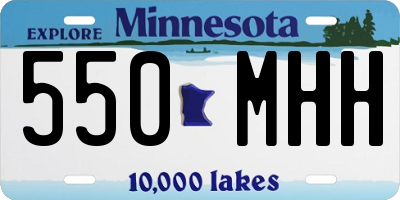MN license plate 550MHH