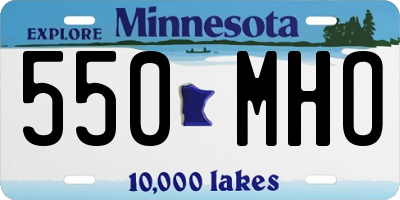 MN license plate 550MHO