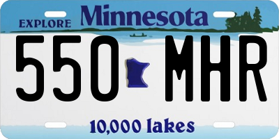 MN license plate 550MHR