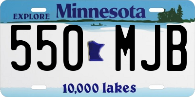 MN license plate 550MJB