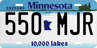 MN license plate 550MJR