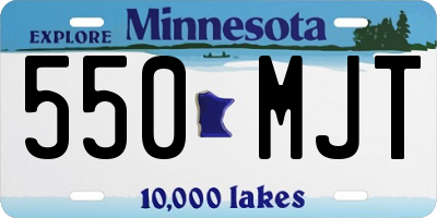 MN license plate 550MJT