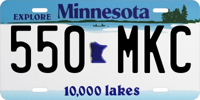 MN license plate 550MKC