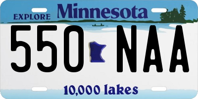 MN license plate 550NAA