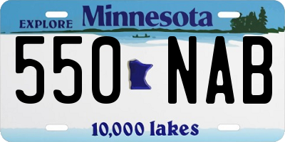 MN license plate 550NAB